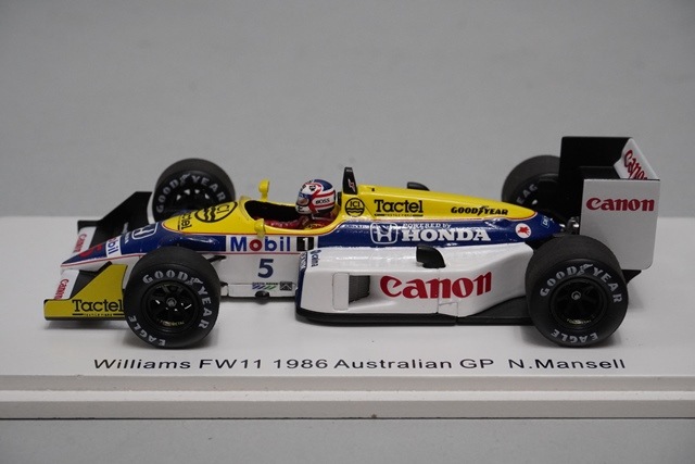 スパーク 1/43 ウィリアムズ FW11 N.マンセル ベルギーGP 1986 スパーク 1/43 ウィリアムズ FW11 N.マンセル ベルギーGP 1986