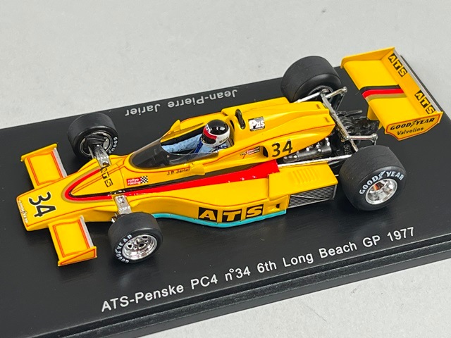 1/43 スパーク S3371 ATS-Penske PC4 ロングビーチGP 6th 1977 #34