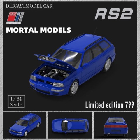 予約 MORTAL 1/64 アウディ Audi RS2 Avant Blue, Boost Gear ミニカー通販