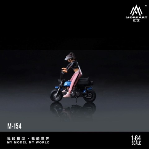 新品 MO222154 MoreArt 1/64 RACING FEMALE MOTORCYCLE DOLL