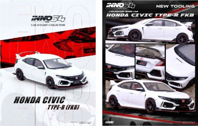 予約 IN64-FK8-WHI INNO イノモデル 1/64 ホンダ Honda シビック