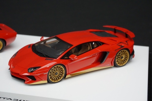 1/43 �ᥤ�����å�/�����ɥ��� EMCOF012A ���ܥ륮���� �����ѡ������������� ���åȡ�2�楻�åȡ� Miura SV �� Aventador SV Red / Gold