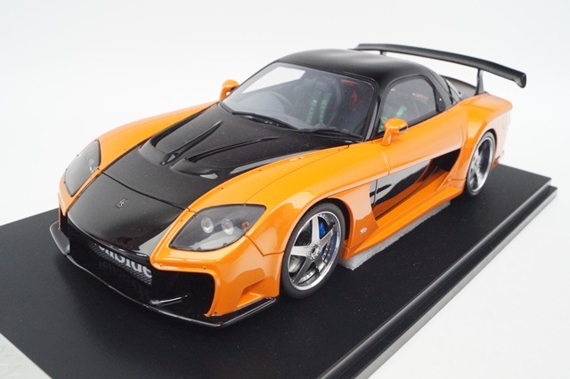 新品17A19-17 onemodel 1/18 Veilside RX7 オレンジ, Boost Gear