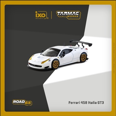 新品 T64R-074-WH Tarmac Works 1/64 フェラーリ Ferrari 458