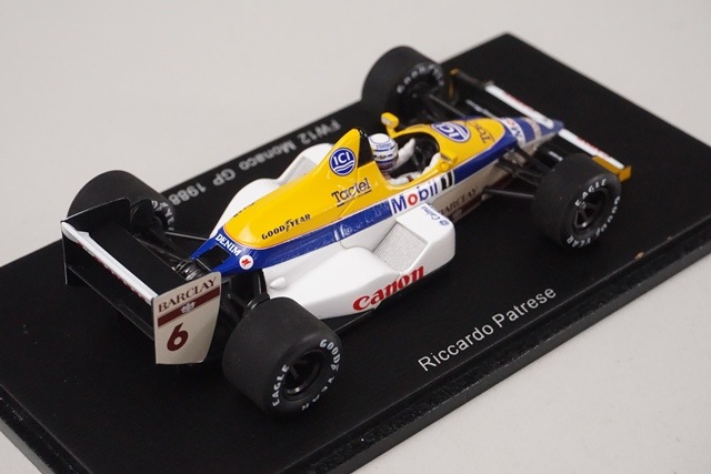 1/43 スパーク S4028 FW12 F1 モナコ Monaco GP 1988 #6 R. パトレーゼ