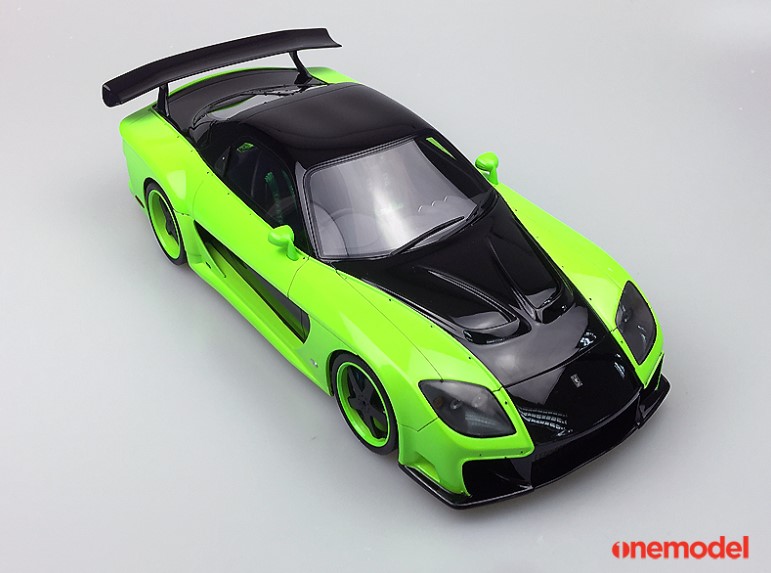 新品17A19-28 onemodel 1/18 Veilside RX7 グリーン, Boost Gear