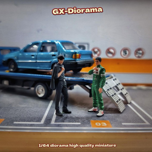 新品 GX2025121905 GX-DIORAMA 1/64 レーシングスーツ スーツ 男 2体