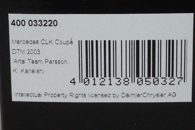1/43 ߥ˥ץ 400033220 륻ǥ٥ CLK DTM 2003 #20