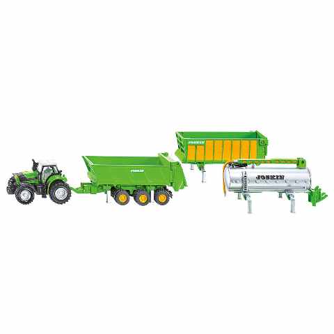 新品SK1848 ジク SIKU DEUTZ-FAHR トラクター&トレーラーセット