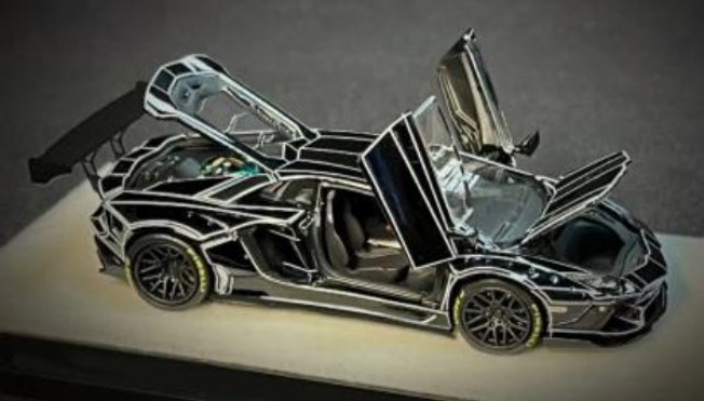 予約 PGM-640409-1 PGM 1/64 LB LP 700 Tron Black, Boost Gear