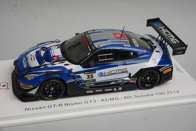 1/43 スパーク SJ087 日産 GT-R ニスモ GT3 KCMG 鈴鹿 10H 6th 2019