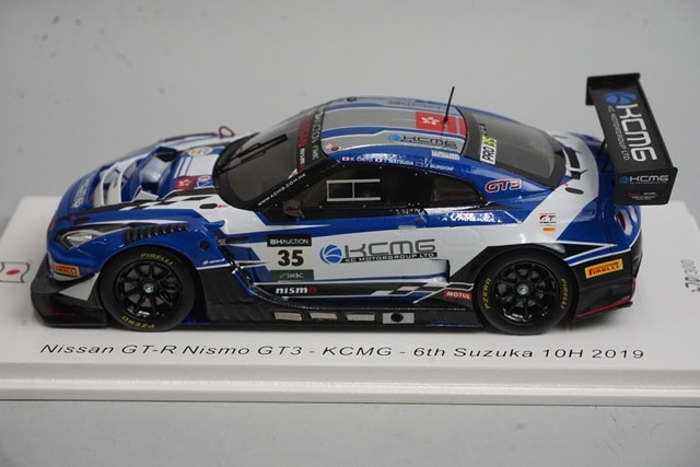 1/43 スパーク SJ087 日産 GT-R ニスモ GT3 KCMG 鈴鹿 10H 6th 2019