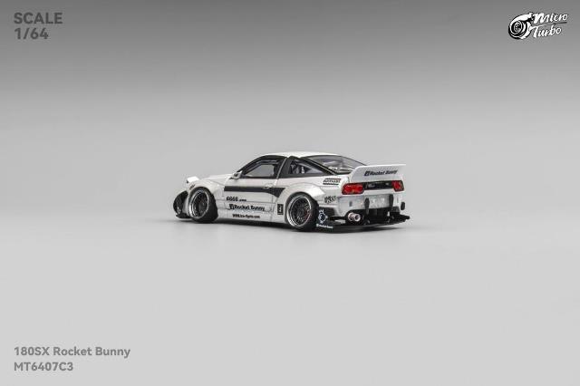 新品 Micro Turbo 1/64 180SX Rocket Bunny Metallic White, Boost
