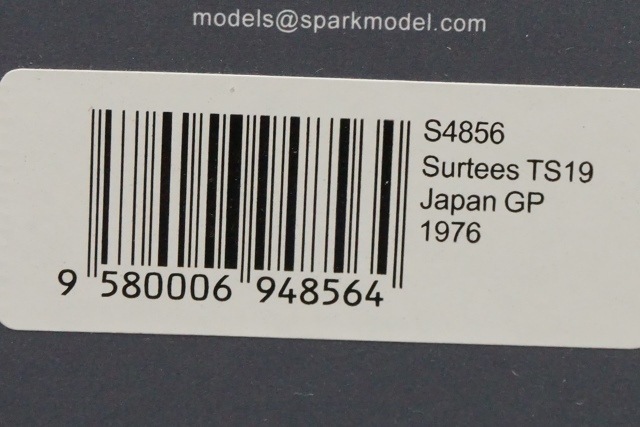 1/43 スパーク S4856 サーティース TS19 Japan GP 1976, Boost Gear