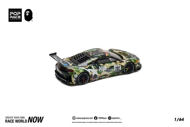 予約 PR640027 BAPE X POP RACE 1/64 ホンダ HONDA NSX GT3