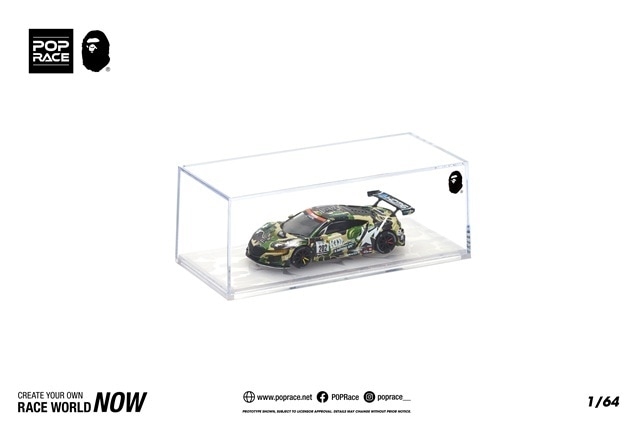 PopRace/BAPE® ホンダ NSX GT3 ミニカー 1/64 BAPE x POPRACE HONDA NSX GT3 BAPE 1:64 Minicar New In Hand