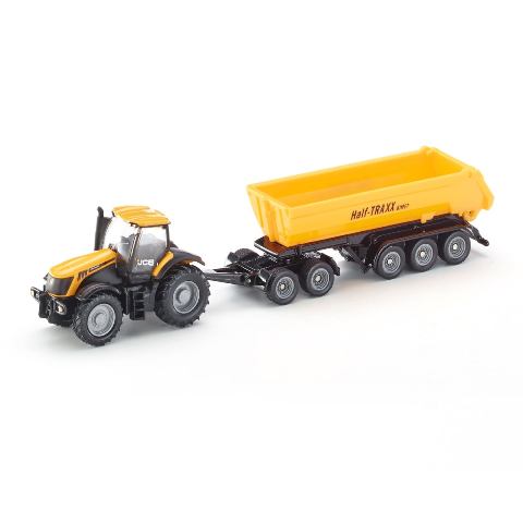 新品SK1858 ジク SIKU JCB トラクター ティッパートレーラー付き