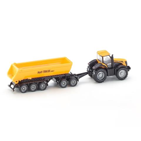 新品SK1858 ジク SIKU JCB トラクター ティッパートレーラー付き