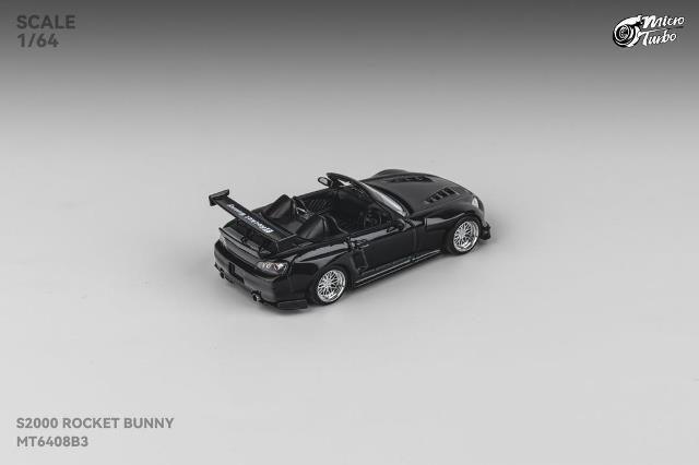 ����  Micro Turbo 1/64  S2000 Rocket Bunny Metallic Black