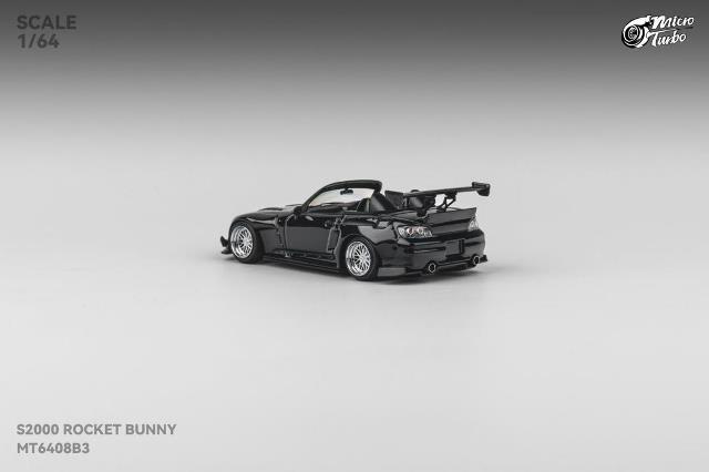 ����  Micro Turbo 1/64  S2000 Rocket Bunny Metallic Black