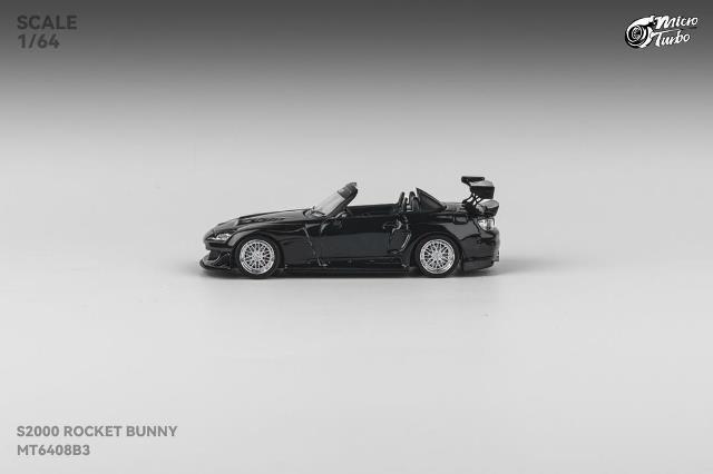 ����  Micro Turbo 1/64  S2000 Rocket Bunny Metallic Black