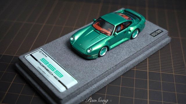 予約 DaintyPower Model 1/64 ポルシェ Porsche 959 Broken Gold Green