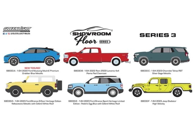 新品 68030 GreenLight 1/64 Showroom Floor Series 3 6個入り