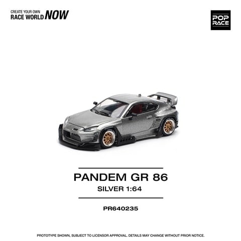 予約 PR640235 POP RACE 1/64 パンデムGR86シルバー , Boost