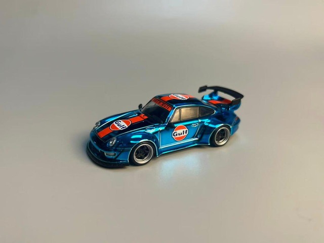 新品 Flame 1/64 RWB 993 Gulf Chrome Blue , Boost Gear ミニカー通販