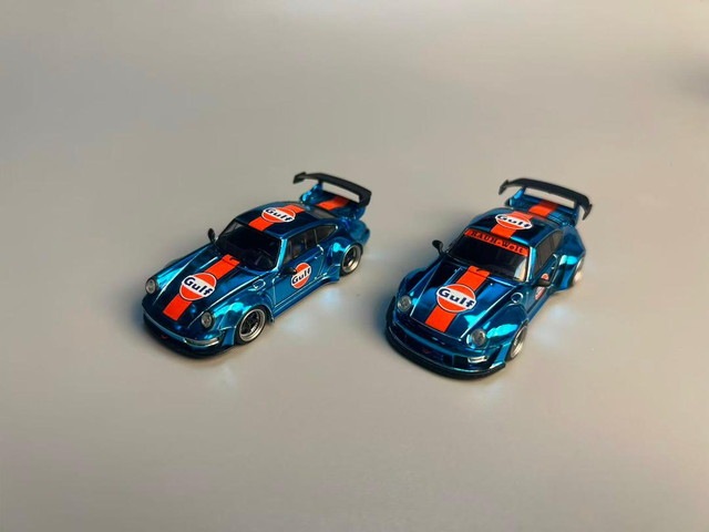 新品 Flame 1/64 RWB 993 Gulf Chrome Blue , Boost Gear ミニカー通販