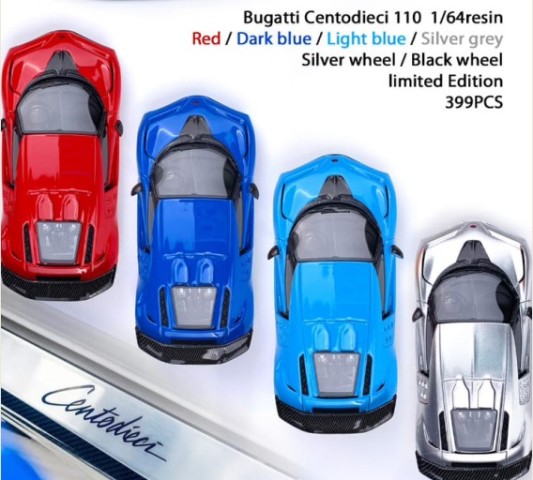 ͽ  AMA64 1/64 ֥åƥ ȥǥ Bugatti Centodieci 110 Deep Blue silverۥ 399