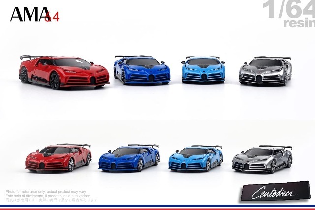 aki！値下げ中！（複数購入割引あり）　ブガッティ　ディーヴォ　水色 予約 AMA64 1/64 ブガッティ チェントディエチ Bugatti