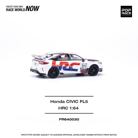 pop race 1/18 シビック POP RACE 1/18 ホンダ シビック FK8 タイプR ホワイト