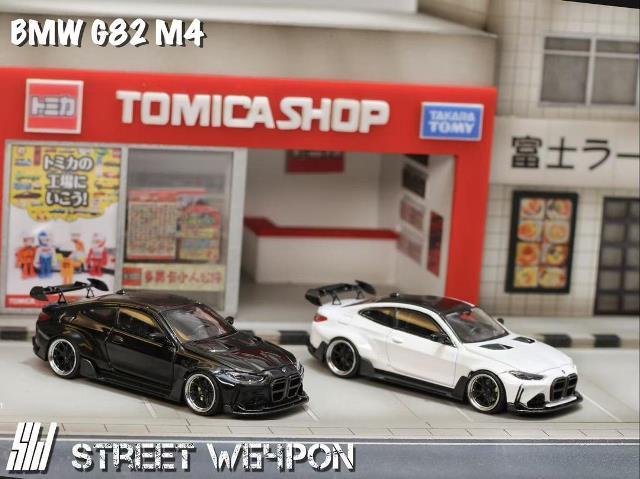 新品 SW Street Weapon 1/64 BMW G82 M4 Wide-Body White, Boost Gear