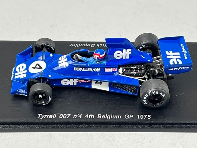 1/43 スパーク S1646 ティレル 007 ベルギーGP 4th 1975 #4 P