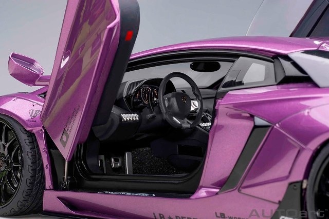 リバティーウォーク 1/64 LB ブラウン　パープルホイール カスタム リバティーウォーク 1/64 LB ブラウン パープルホイール