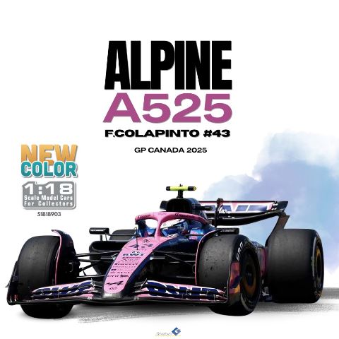 新品 S1818903 SOLIDO 1/18 アルピーヌ A525 Canadian カナダ GP 2025
