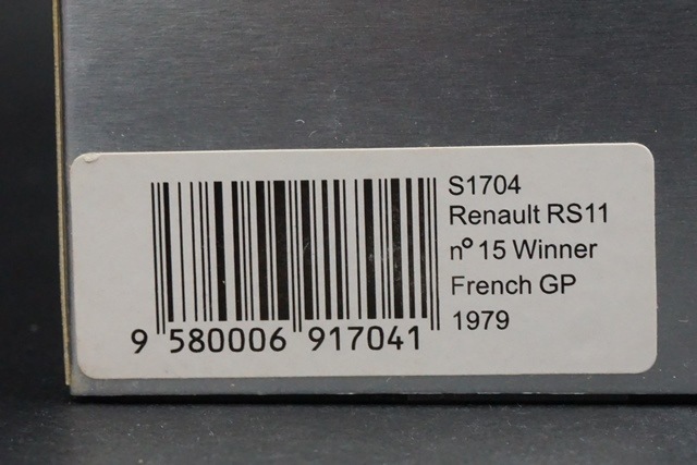 1/43 スパーク S1704 ルノー RS11 フランスGP優勝 1979#15 J.P.