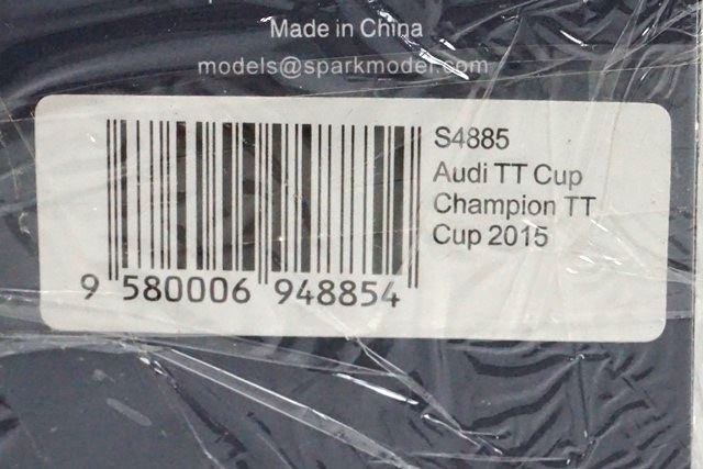 1/43 スパーク S4885 アウディ TT Cup #43 Champion TT Cup 2015 Jan