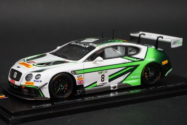 ベントレー　ベントレーミニカー　京商 kyosho GT3 ベントレーGT3 Top Speed 1/18 ベントレー コンチネンタル GT3 #8 ブランパン GT