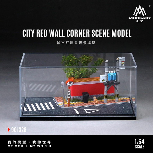 ���� MO901328 MoreArt 1/64  CITY RED WALL CORNER SCENE MODEL ���� ������� 
