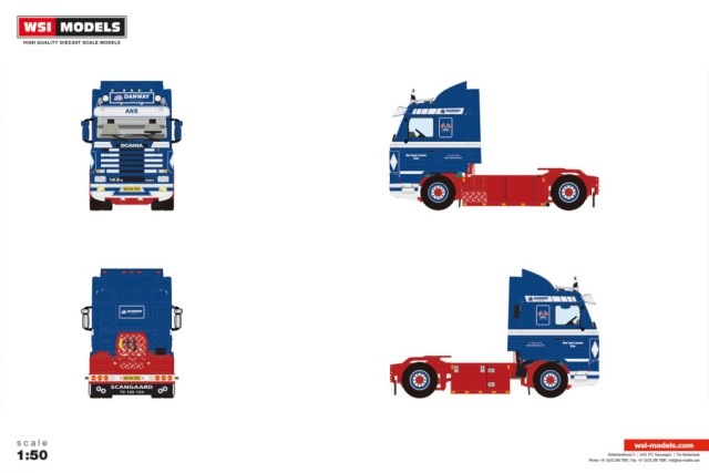 WSI MODELS スカニアストリームライン　1/50 予約 01-5227 WSI 1/50 Jan Low-Larsen スカニア 3シリーズ ストリーム