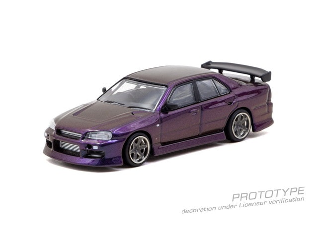 予約 T64G-088-MP Tarmac Works 1/64 URAS Skyline ER34 Midnight