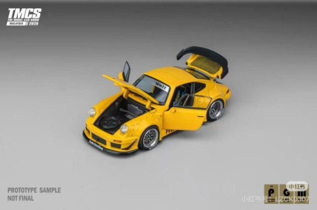 新品 PGM 1/64 RWB 930 フル開閉モデル イエロー TMCS