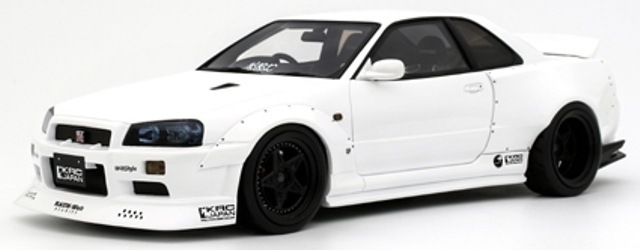日産 スカイライン GT-R BNR34 1/18 ホワイト 日産 スカイライン