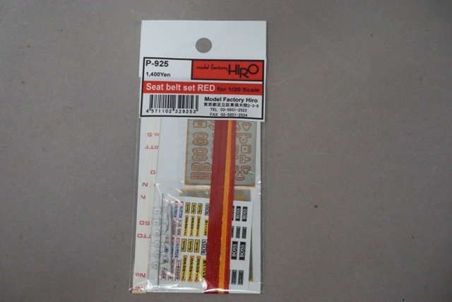 ���� P925 Model Factory Hiro 1/20  �����ȥ٥�ȥ��å� Seat belt set �� Red �ڤ椦�ѥ��б���