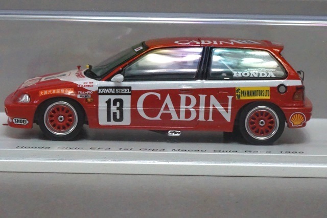1/43 スパーク SA124 ホンダ シビック EF3 マカオギア レース 1988