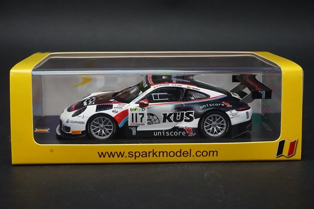 1/43 スパーク SB141 ポルシェ 911 GT3 R #117 24H SPA 2017 KUS