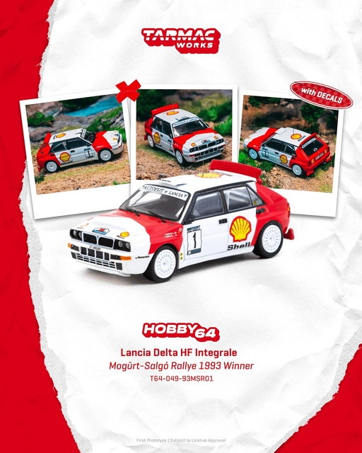 予約 T64-049-93MSR01 Tarmac Works 1/64 ランチア Lancia Delta HF