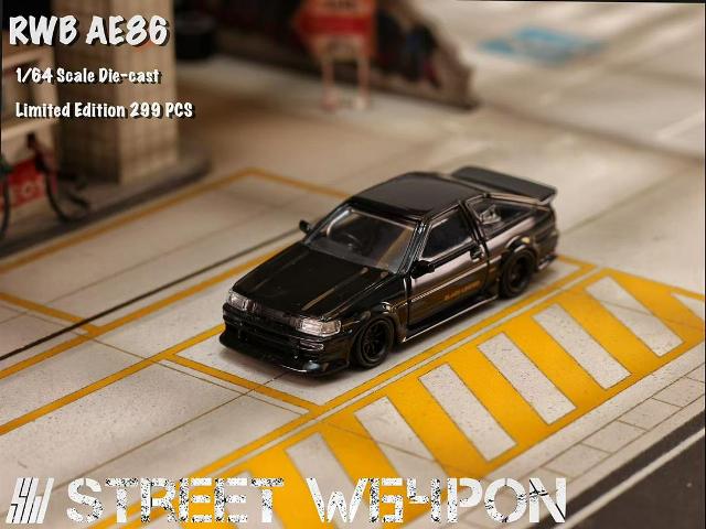 新品 SW Street Weapon 1/64 AE86 LEVIN RWB Wide-Body Modified